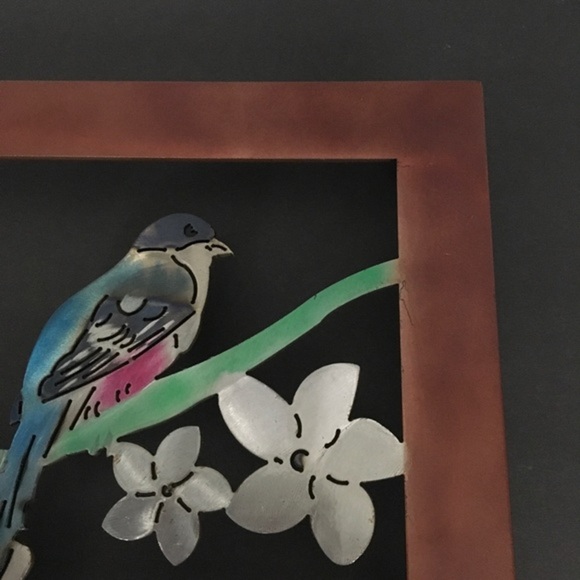 Open Steel Frame Bird Cutout Dogwood Wall Decor - Picture 4 of 16